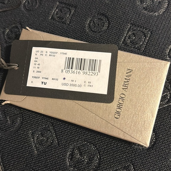 Giorgio ARMANI weekender bag with all-over logo Blue Dimensions: 50 x 31 x 23 cm - Picture 9 of 9